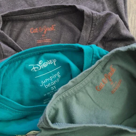 Girls 3T Graphic Tee Bundle Cat & Jack + Disney Jumping Beans (Set of 3) - Picture 7 of 7